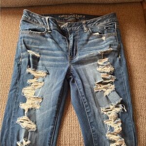 American Eagle Outfitters Women's Distressed Jeggings Jeans Size 8 regular